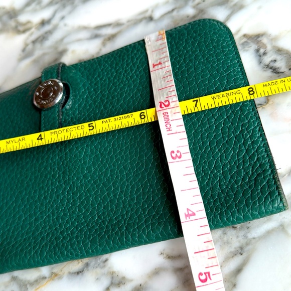 RARE: Hermes Paris Dogon Long Green Wallet - Picture 15 of 15